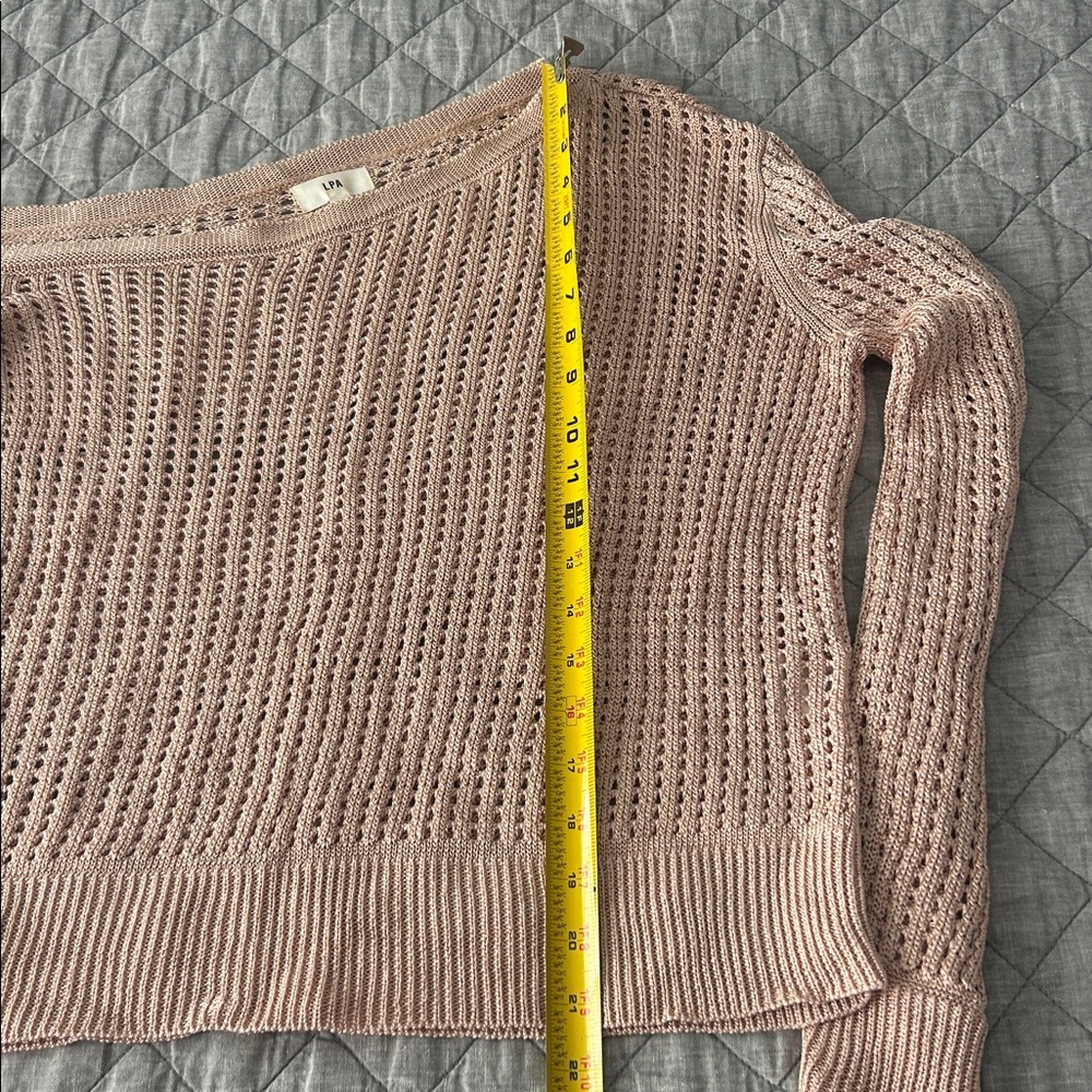 LPA Leo Off-Shoulder Open Knit Sweater - Picture 7 of 11